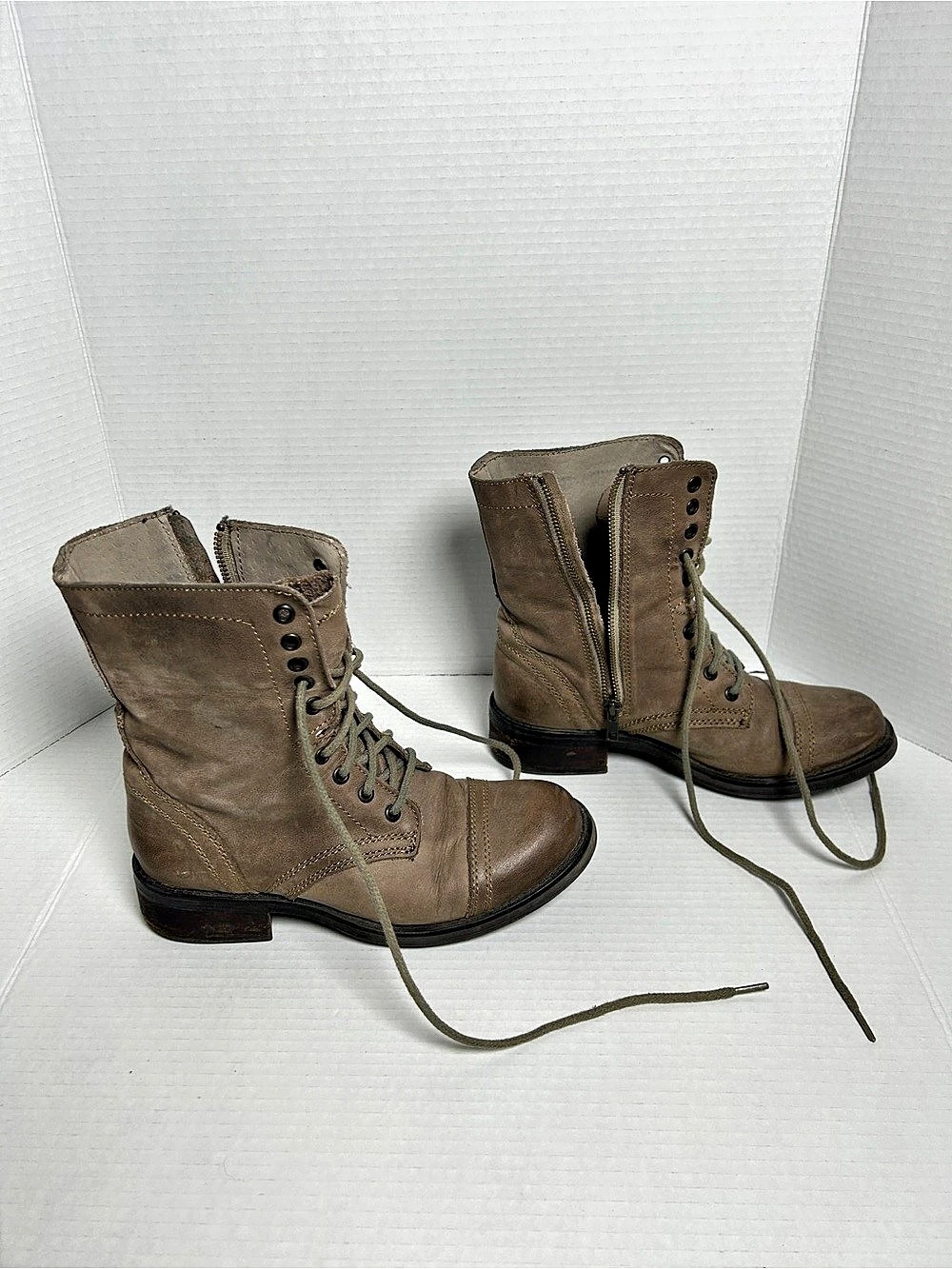 Steve Madden Troopa Combat Boot Women's Brown Size 8.5 - Picture 2 of 8